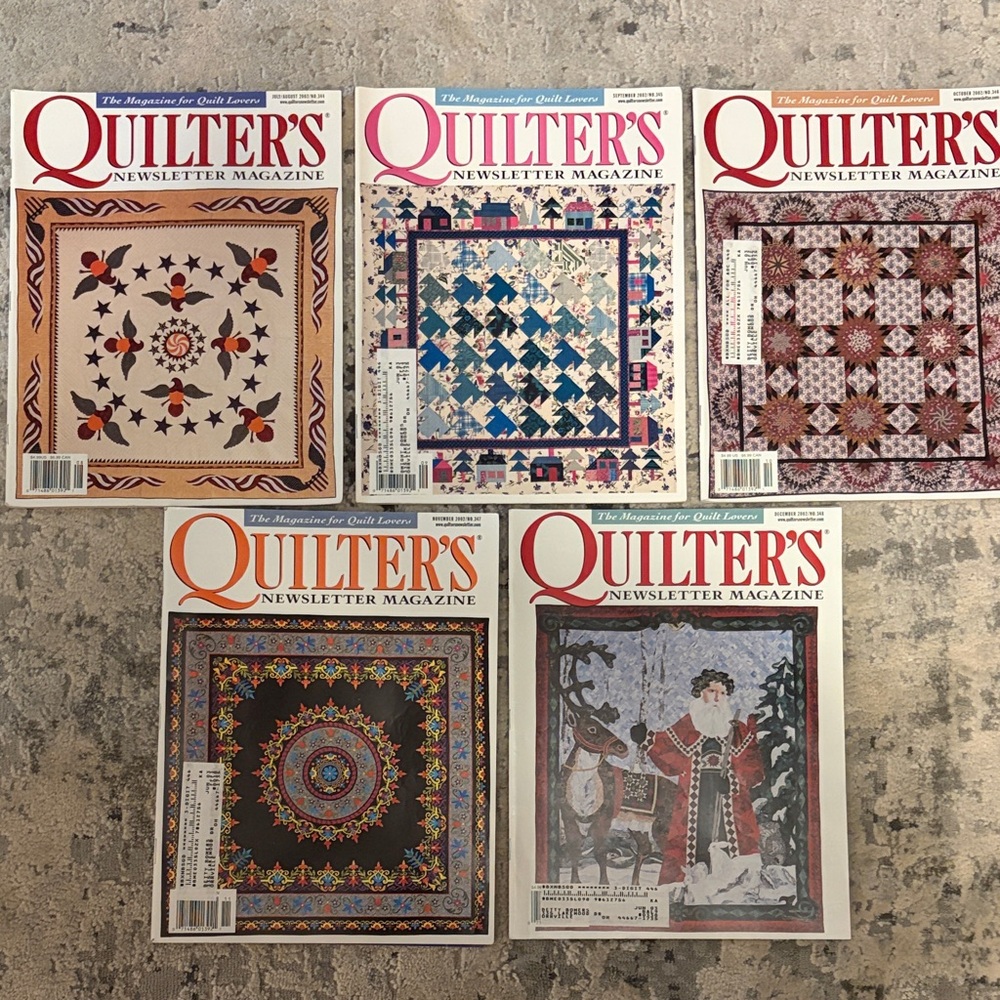 5! Quilters Newsletter Magazine Publication July-December 2002
